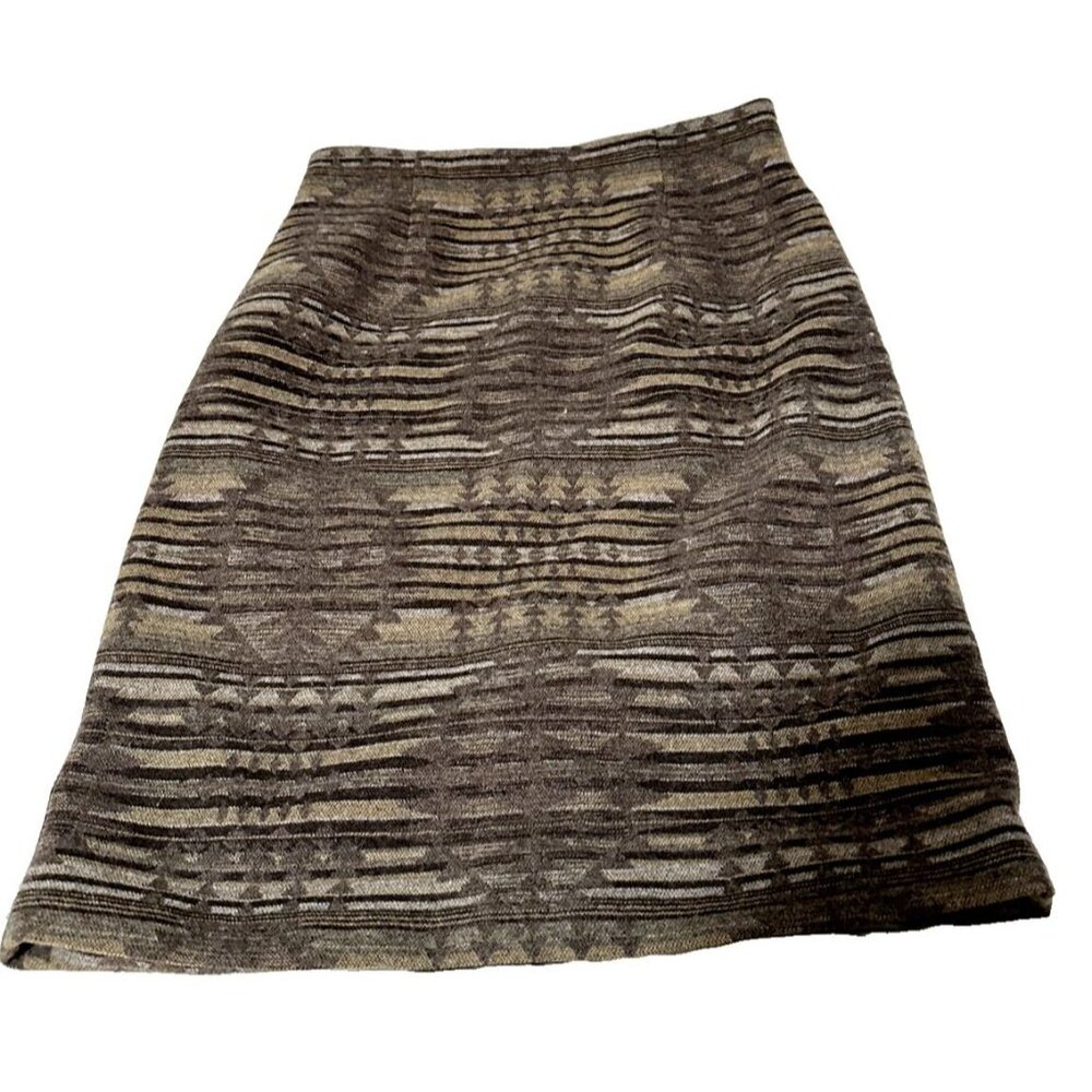 Pendleton Brown Patterned Skirt - image 3